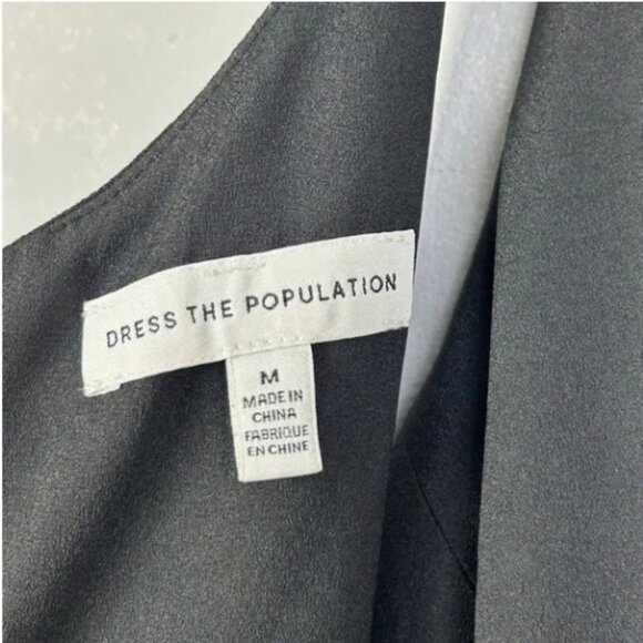 Dress the Population LBD Felicia Midi Plunge Dress - Picture 7 of 8